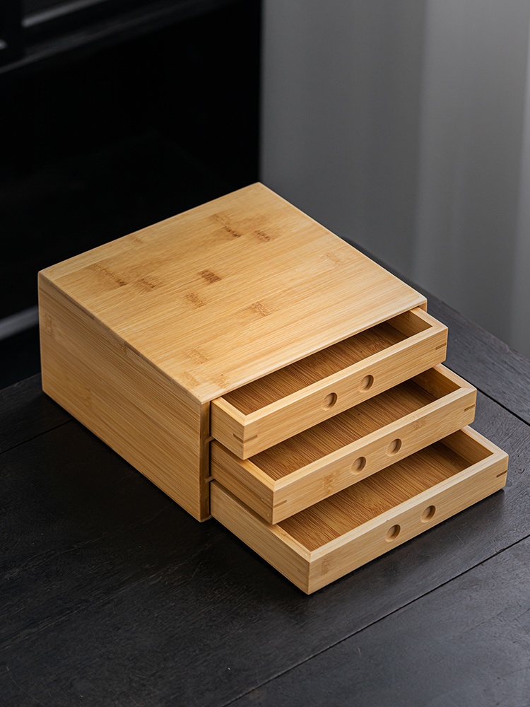 Multi Tool Plier - Multi-Layered Bamboo Storage Box Pu'er Tea