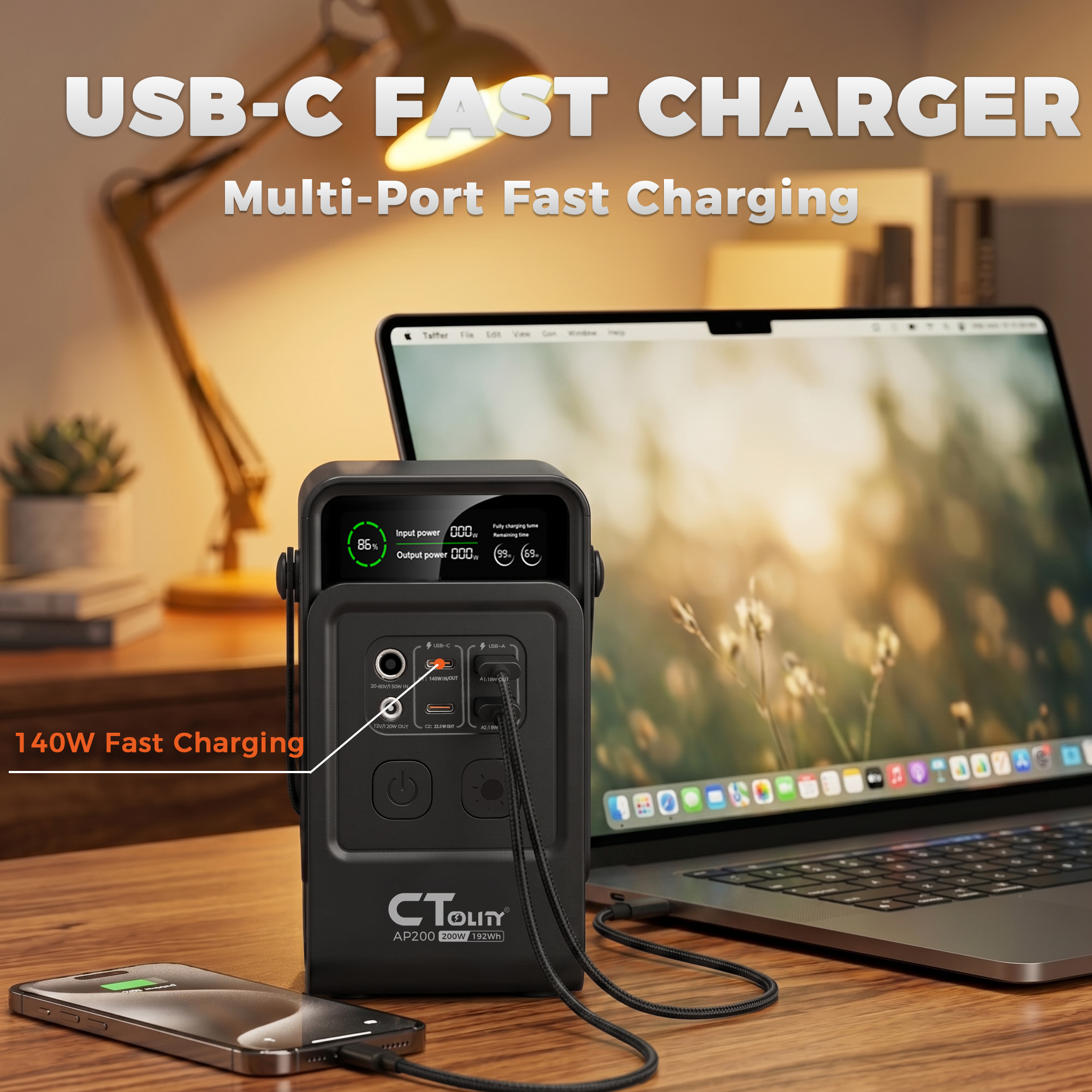 CTOLITY AP200 AP400 200W/500W  - Solar Emergency Charger reseña y precio