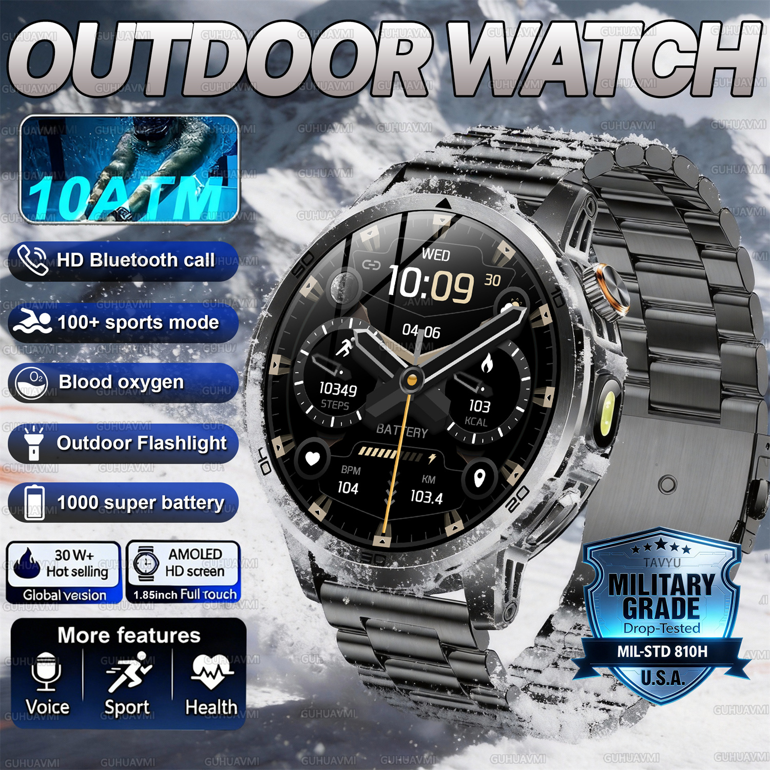 2026 New outdoor Smart watch M - Compass Lensatic reseña y precio