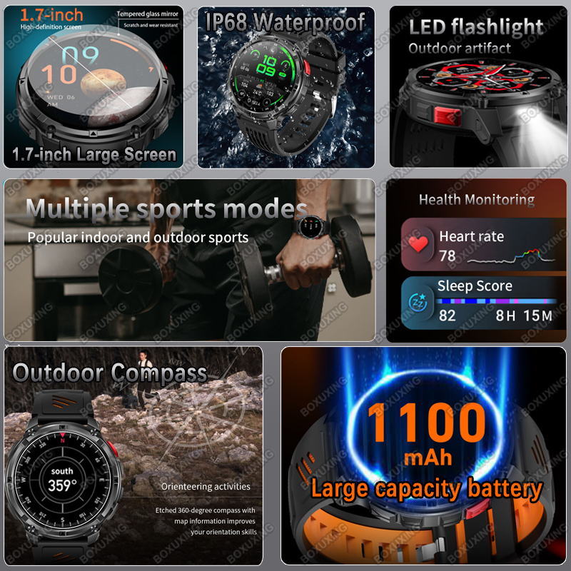 New Military Grade 1100mAh Bat - Compass Lensatic reseña y precio