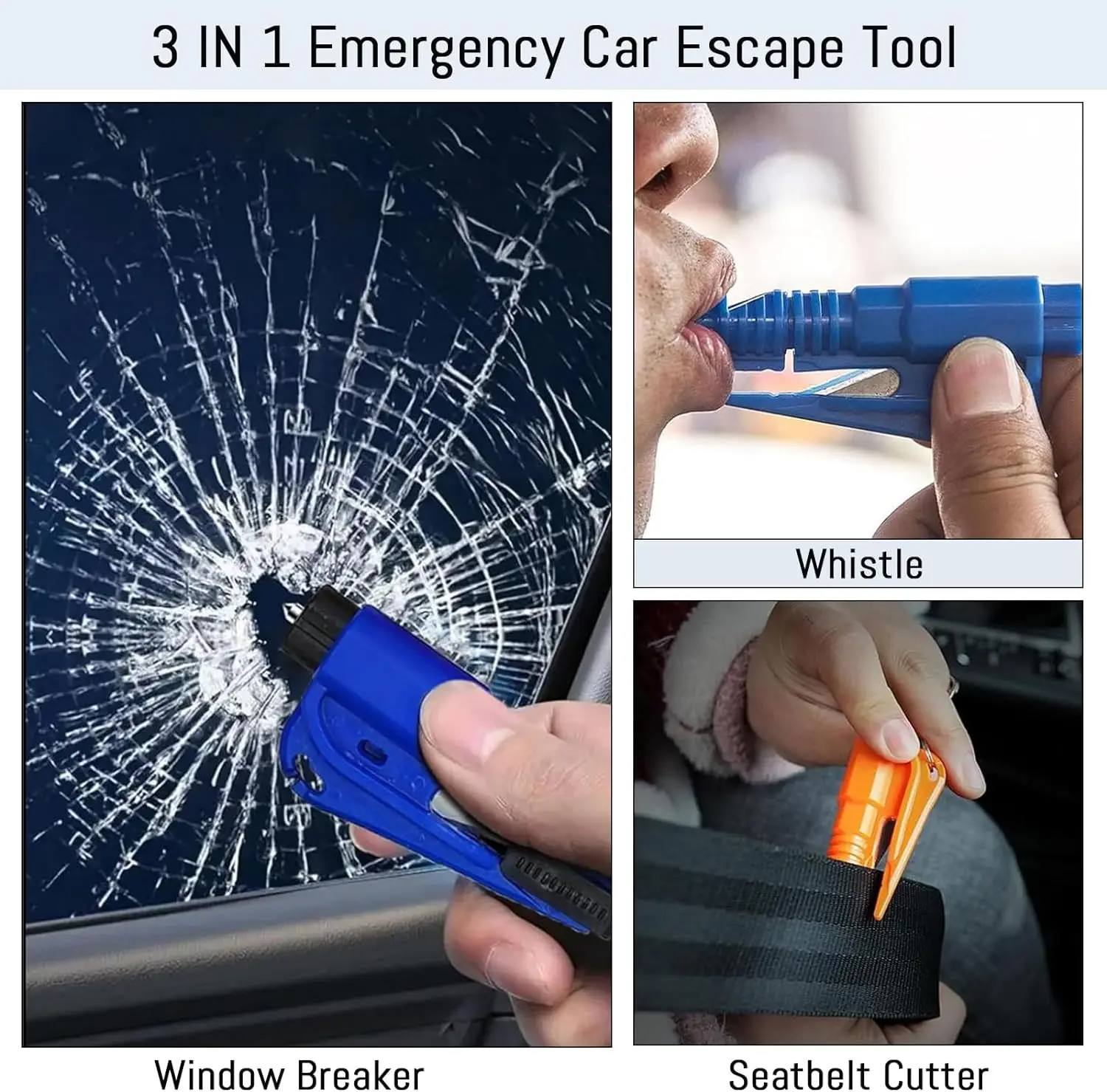 Safety Hammer Car Escape Tool  - Rescue Rope Throw reseña y precio