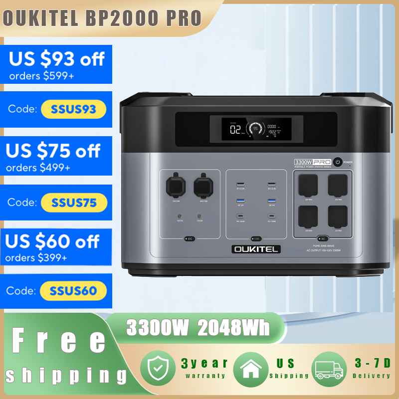 OUKITEL BP2000 PRO Portable Po - Solar Emergency Charger reseña y precio