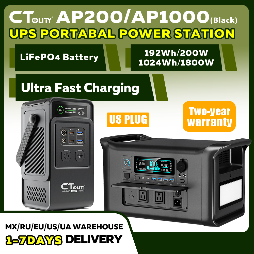 CTOLITY AP200 AP1000 Black sty - Solar Emergency Charger reseña y precio