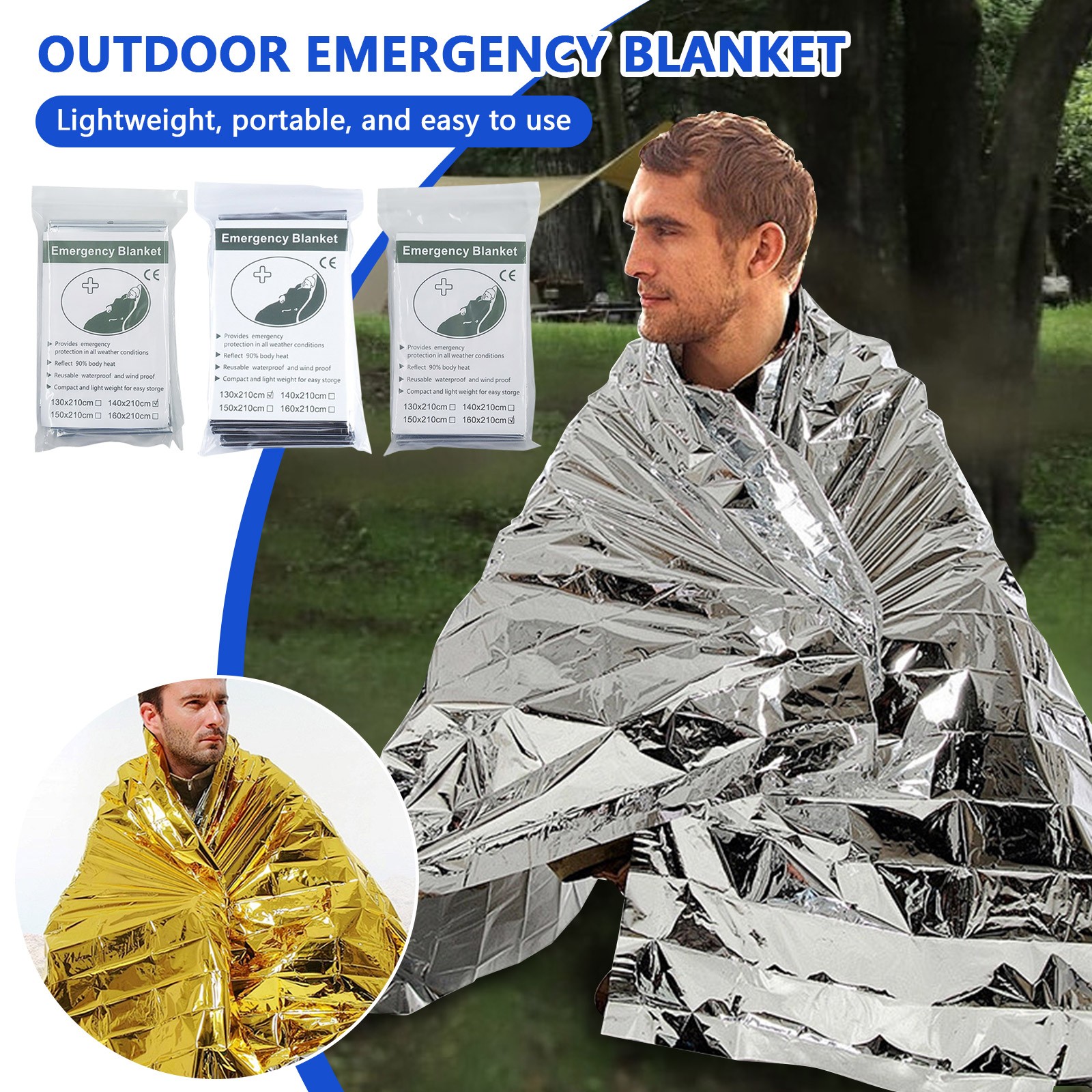 Outdoor emergency blanket port - Survival Blanket Reflective reseña y precio