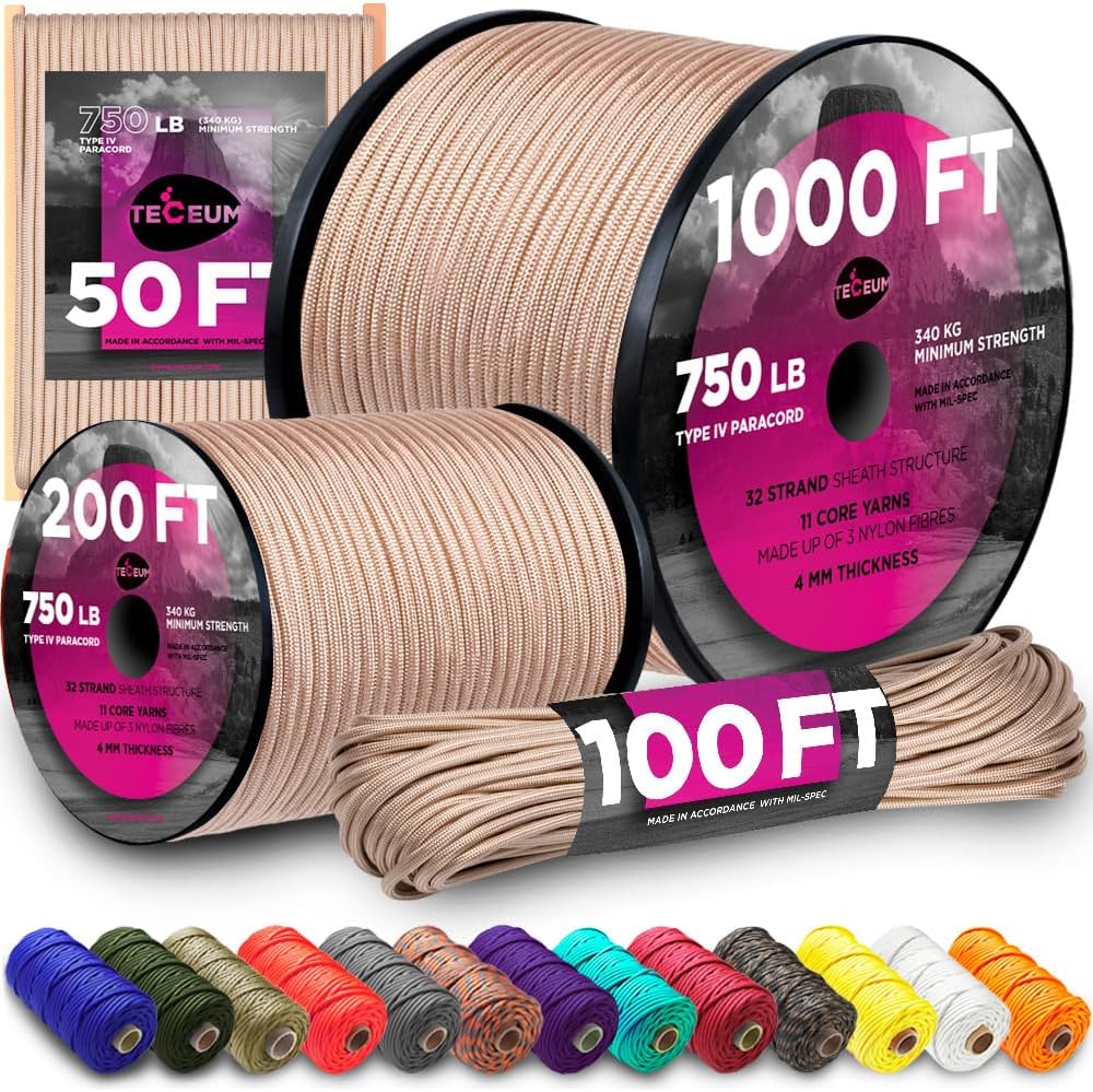 750 lb Paracord Rope - 1000Ft/ - Para Cord 1000Ft reseña y precio
