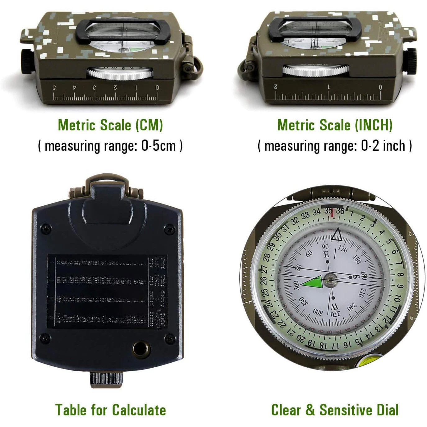 Waterproof Shockproof Tactical - Compass Lensatic reseña y precio