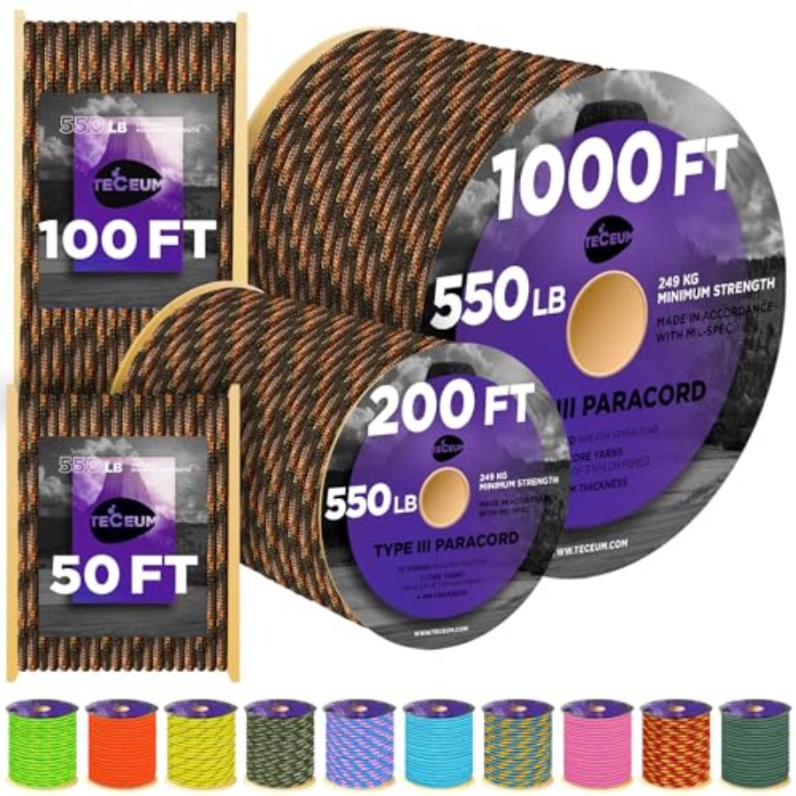 Reflective Paracord Rope 1000  - Para Cord 1000Ft reseña y precio